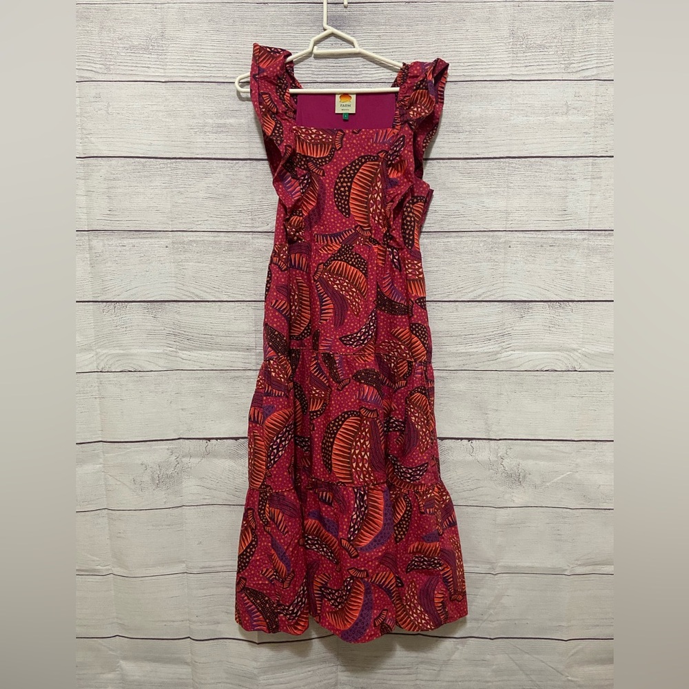 Pink Ruffle Sleeved FARM Rio Dress